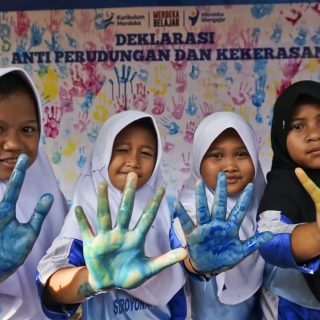 Foto: Sejumlah pelajar gaungkan anti perundungan. Sumber: Istimewa.