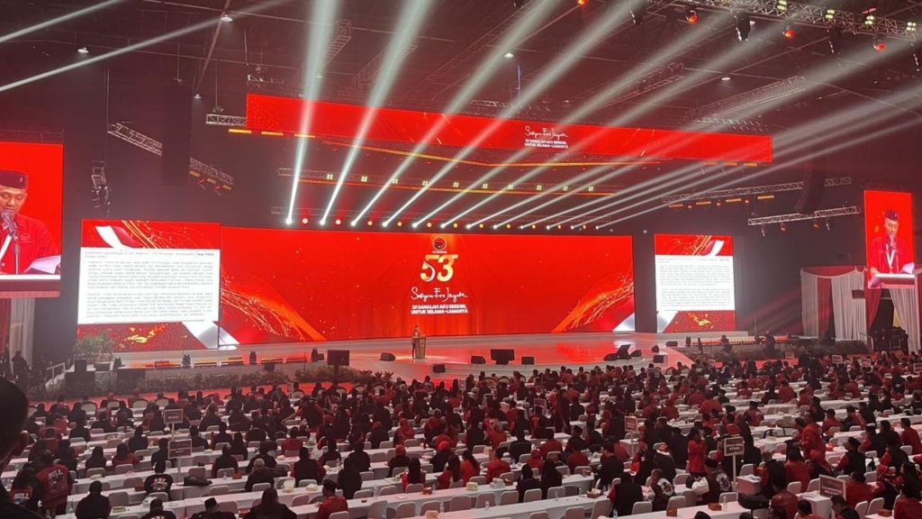 Foto: Rapat Kerja Nasional (Rakernas) I PDIP Tahun 2026 yang digelar di Ancol, Jakarta. Sumber: Istimewa.